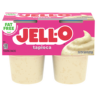 Jell-O Fat Free Tapioca Pudding Snacks, 4 Each