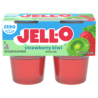 Jell-O Sugar Free Strawberry Kiwi Gelatin Snacks, 4 Each