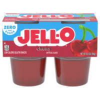 Jell-O Sugar Free Cherry Gelatin Snacks, 4 Each