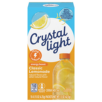 Crystal Light Energy Boost Classic Lemonade Drink Mix, 10 Each