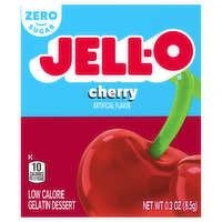 Jell-O Sugar Free Cherry Low Calorie Gelatin Dessert Mix, 0.3 Ounce