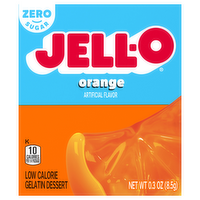 Jell-O Sugar Free Orange Low Calorie Gelatin Dessert Mix, 0.3 Ounce