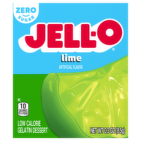 Jell-O Sugar Free Lime Low Calorie Gelatin Dessert Mix, 0.3 Ounce