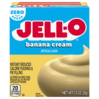 Jell-O Sugar Free Fat Free Banana Cream Instant Reduced Calorie Pudding & Pie Filling Mix, 1.1 Ounce