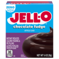 Jell-O Sugar Free Fat Free Chocolate Fudge Instant Reduced Calorie Pudding & Pie Filling Mix, 1.5 Ounce