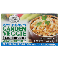 Edward & Sons Low Sodium Garden Veggie Plant-Based Bouillon Cubes, 2.2 Ounce