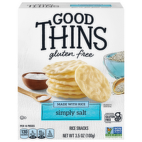 Good Thins Simply Salt Rice Crackers, 3.5 Ounce