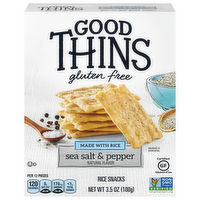 Good Thins Sea Salt & Pepper Rice Crackers, 3.5 Ounce