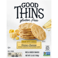 Good Thins Three Cheese Rice & Cheese Snacks, 3.5 Ounce