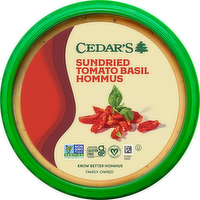 Cedar's Sundried Tomato & Basil Hommus, 8 Ounce