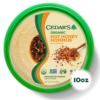 Cedar's Organic Hot Honey Hommus with Toppings, 10 Ounce