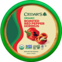 Cedar's Organic Roasted Red Pepper Hommus, 16 Ounce