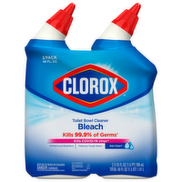 Clorox Toilet Bowl Cleaner with Bleach Rain Clean Scent Twin Pack, 2 Each