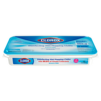 Clorox Disinfecting Wet Mopping Cloths Refills, 12 Each