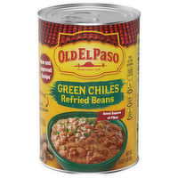 Old El Paso Refried Beans with Green Chiles, 16 Ounce