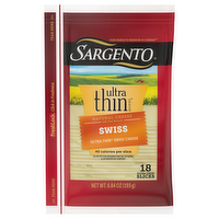 Sargento Ultra Thin Swiss Cheese Slices, 6.84 Ounce