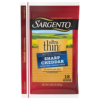 Sargento Ultra Thin Sharp Cheddar Cheese Slices, 6.84 Ounce