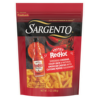 Sargento Frank's RedHot Original Hot Sauce Shredded Cheese, 7 Ounce