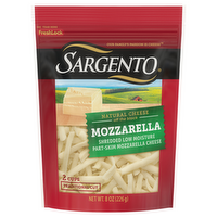 Sargento Off the Block Shredded Mozzarella Cheese, 8 Ounce