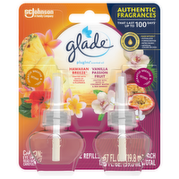 Glade PlugIns Hawaiian Breeze & Vanilla Passion Fruit Scented Oil Refills, 2 Each