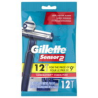 Gillette Sensor2 Men's Disposable Razors, 12 Each