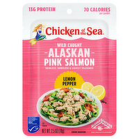 Chicken of the Sea Premium Wild-Caught Lemon Pepper Pink Salmon, 2.5 Ounce