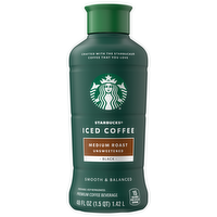 Starbucks Iced Coffee Unsweetened Medium Roast Premium Coffee Beverage, 48 Ounce