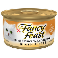 Fancy Feast Classic Pate Liver & Chicken Wet Cat Food, 3 Ounce