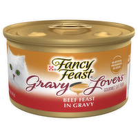 Fancy Feast Gravy Lovers Beef Feast in Roasted Beef Flavor Gravy Wet Cat Food, 3 Ounce