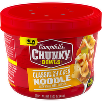 Campbell's Chunky Classic Chicken Noodle Soup Microwavable Bowl, 15.26 Ounce