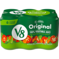 V8 100% Vegetable Juice, 6 Each