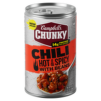 Campbell's Chunky Hot & Spicy Beef & Bean Firehouse Chili, 19 Ounce