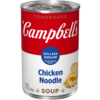 Campbell's Condensed Chicken Noodle Soup 25% Less Sodium, 10.75 Ounce