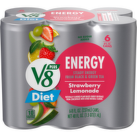 V8 Plus Energy Diet Strawberry Lemonade Juice Drink, 6 Each