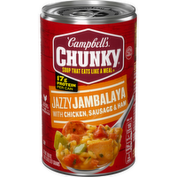 Campbell's Chunky Jazzy Jambalaya with Chicken, Sausage & Ham Soup, 18.6 Ounce