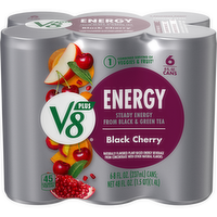 V8 Plus Energy Black Cherry Juice Drink, 6 Each