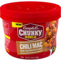 Campbell's Chunky Chili Mac Soup Microwavable Bowl, 15.25 Ounce