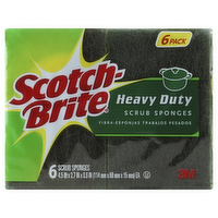 Scotch Brite Heavy Duty Scrub Sponges, 6 Each