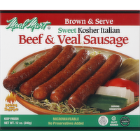 Meal Mart Sweet Kosher Italian Beef and Veal Sausage, 12 Ounce