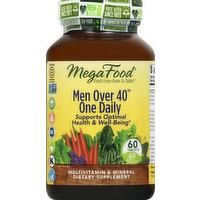 MegaFood Men Over 40 One Daily Multivitamin & Mineral Tablets, 60 Each