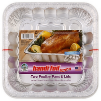 Handi-Foil Two Poultry Pans & Lids, 2 Each