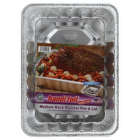 Handi-Foil Medium Rack Roaster Pan & Lid, 1 Each