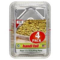 Handi-Foil Four Stuffing Pans 13 x 9 Inch, 4 Each