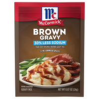 McCormick 30% Less Sodium Brown Gravy Mix, 0.87 Ounce