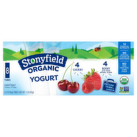 Stonyfield Organic YoKids Squeezers Low-fat Cherry Berry Yogurt Tubes, 8 Each