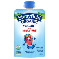 Stonyfield Organic Kids Strawberry Lowfat Yogurt Pouch, 3.5 Ounce