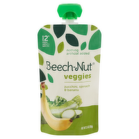 Beech-Nut Veggies Zucchini, Spinach & Banana Stage 2 Baby Food Squeeze Pouch, 3.5 Ounce