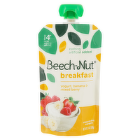 Beech-Nut Breakfast Yogurt, Banana & Mixed Berry Stage 4 Baby Food Squeeze Pouch, 3.5 Ounce