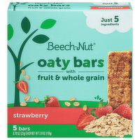 Beech-Nut Naturals Strawberry Fruity Oat Bars Toddler Baby Food Snack, 5 Each