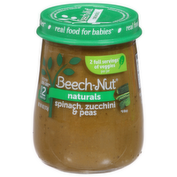 Beech-Nut Naturals Spinach, Zucchini & Peas Stage 2 Baby Food, 4 Ounce